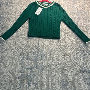 Zara Green cable knit sweater